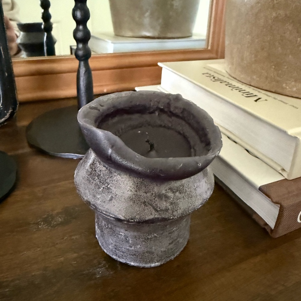 3” Black totem pillar Candle